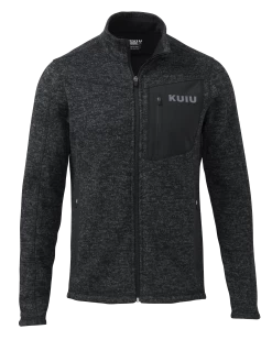 Kuiu Base Camp Full Zip Sweater | Heather Black