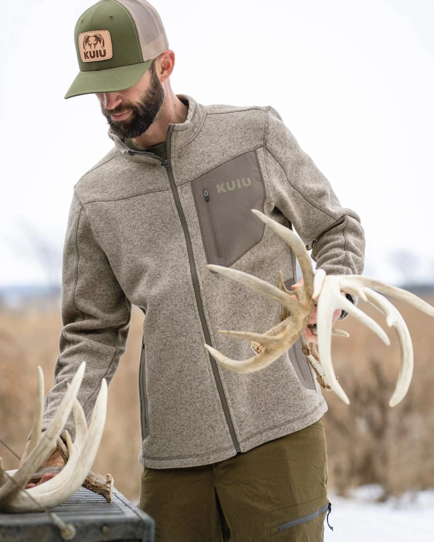 Kuiu Base Camp Full Zip Sweater | Ash - Image 2