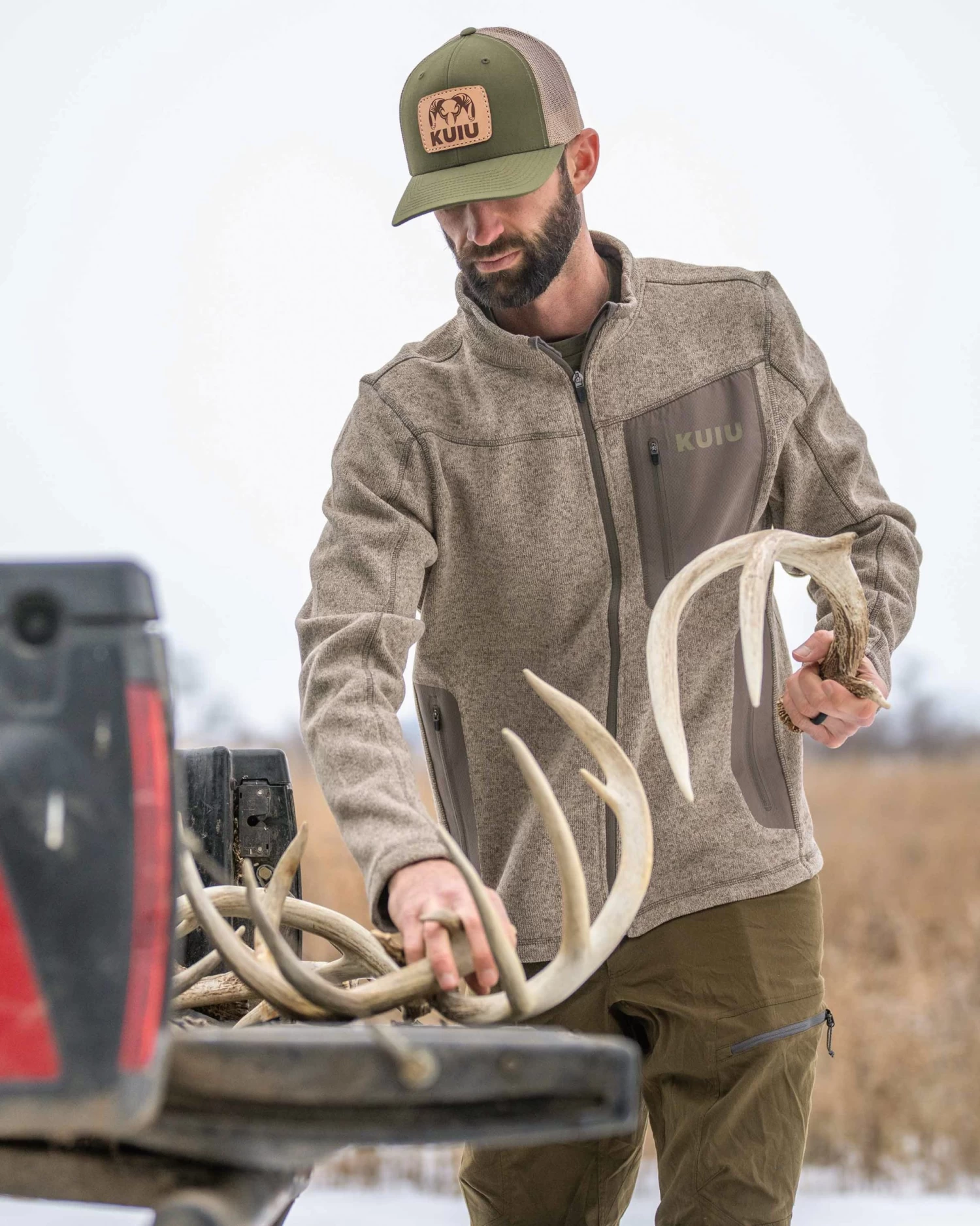 Kuiu Base Camp Full Zip Sweater | Ash - Image 4