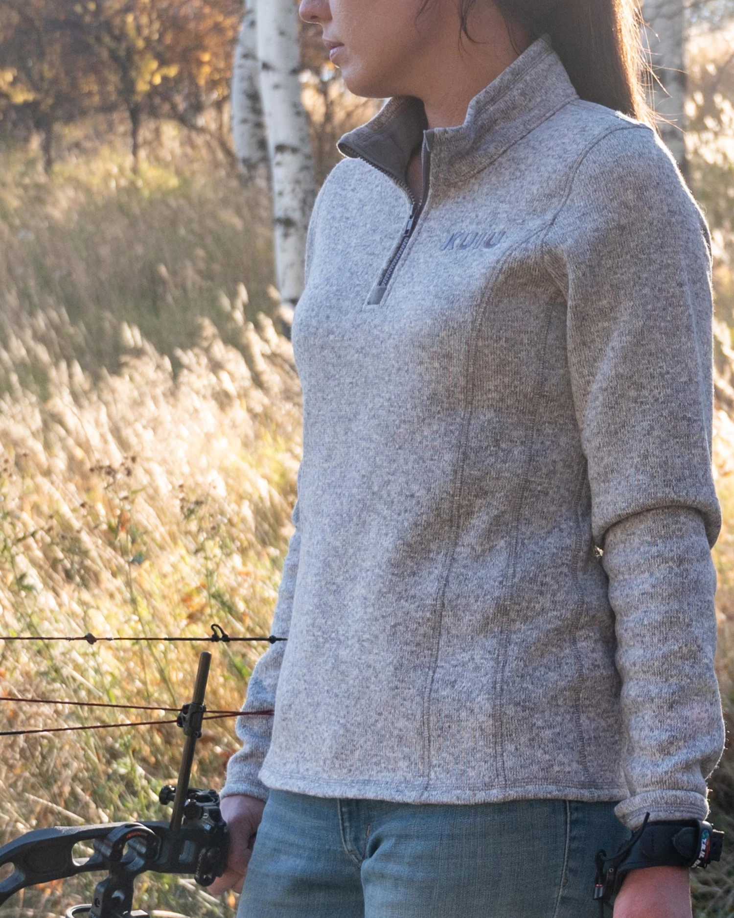 Kuiu Women's Base Camp Pullover Sweater | Black - Image 2