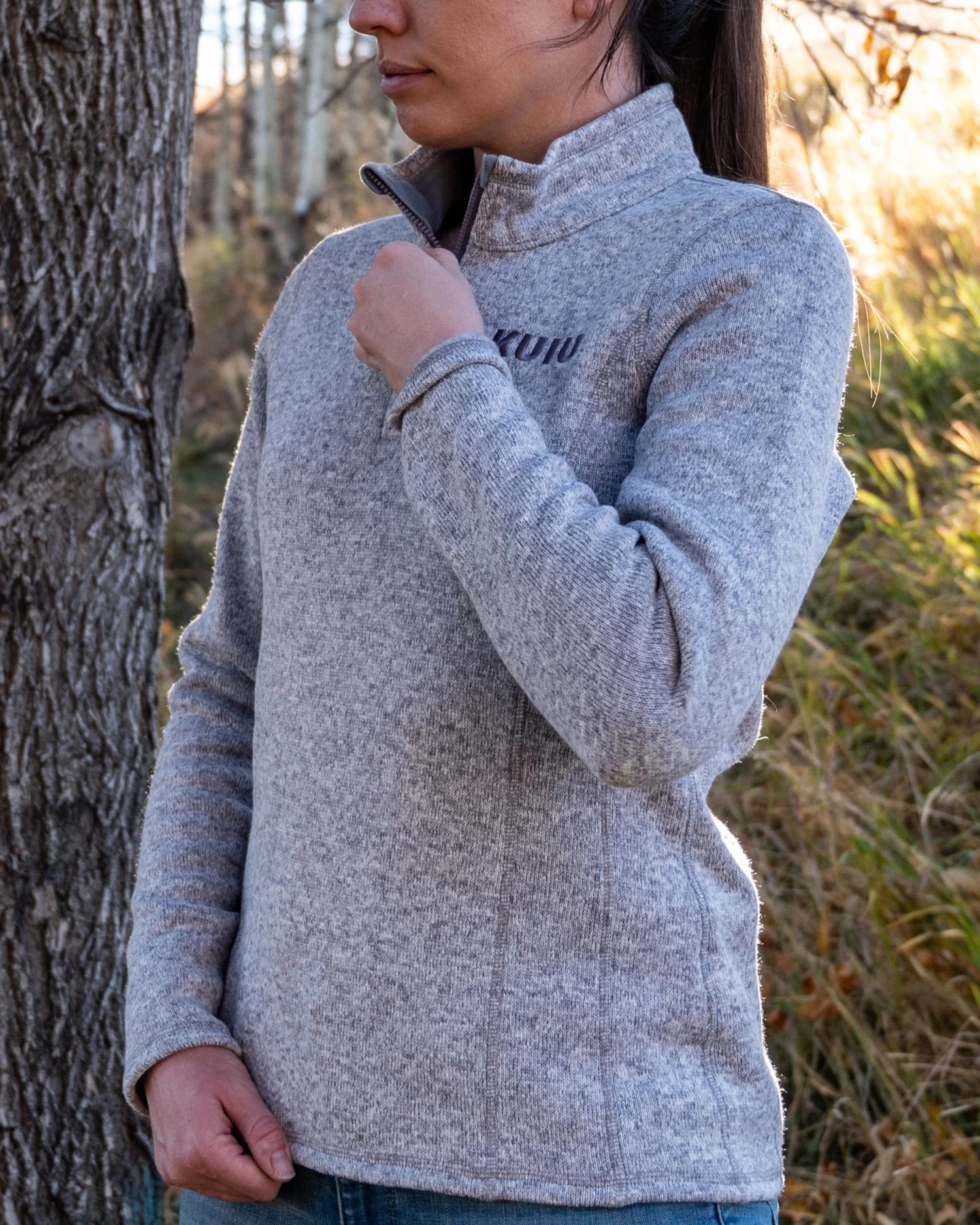 Kuiu Women's Base Camp Pullover Sweater | Merlot - Image 4