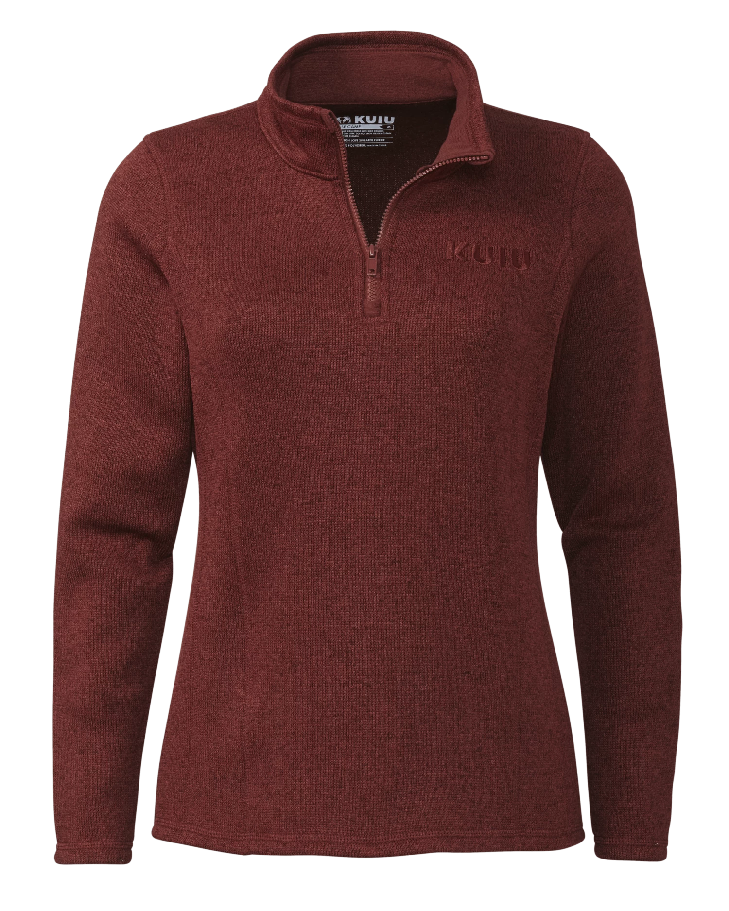 Kuiu Women's Base Camp Pullover Sweater | Merlot