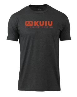 KUIU Block Logo T-Shirt | Charcoal/Red