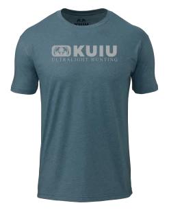 KUIU Block Logo T-Shirt | Indigo/Grey