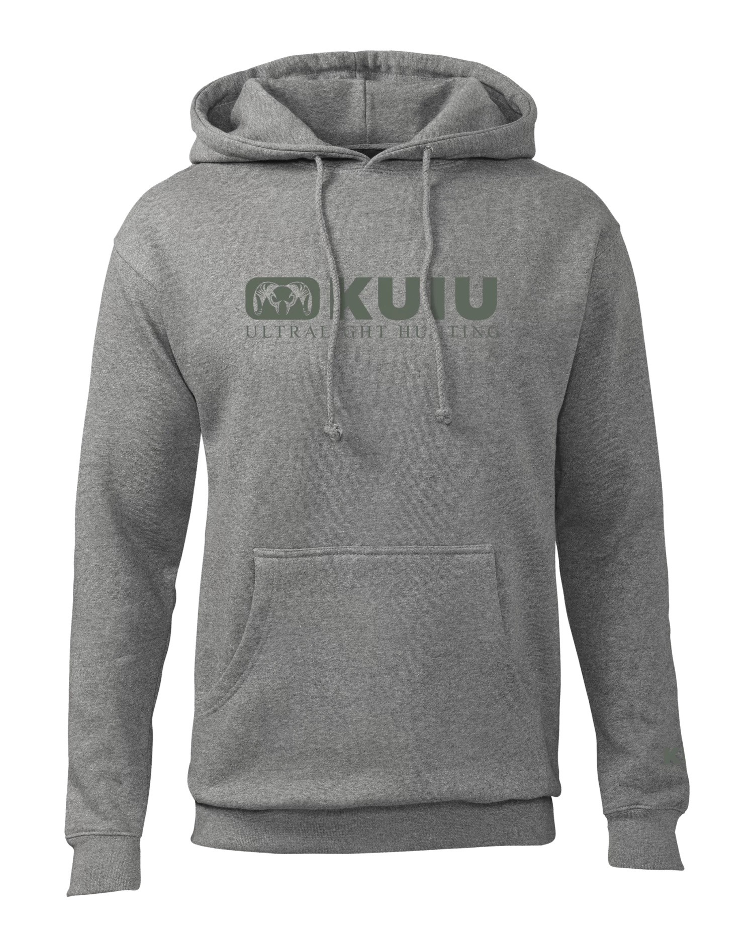 Kuiu Block Logo Hoodie | Heather Grey