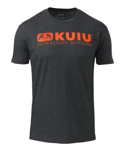 KUIU Block Logo T-Shirt | Charcoal/Orange