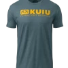 KUIU Block Logo T-Shirt | Indigo/Yellow