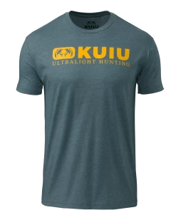 KUIU Block Logo T-Shirt | Indigo/Yellow
