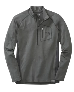 Kuiu ULTRA Merino 145 Zip-T Hunting Shirt | Charcoal Black