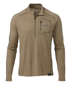 Kuiu ULTRA Merino 145 Zip-T Hunting Shirt | Khaki