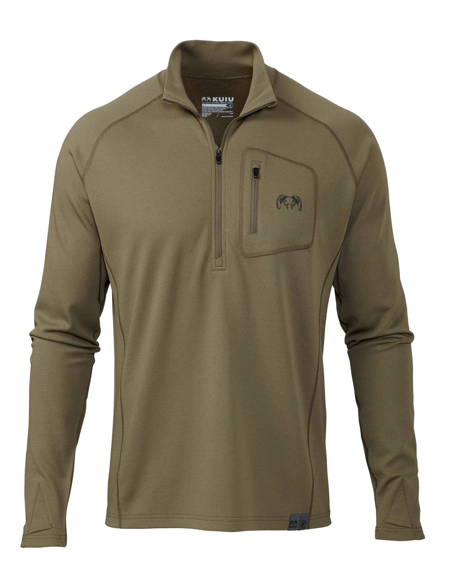 Kuiu PRO Merino 200 Zip-T | Ash