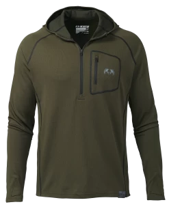 Kuiu PRO Merino 200 Zip-T Hoodie | Loden
