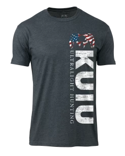 KUIU Patriotic Vertical T-Shirt | Charcoal