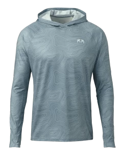 Kuiu Gila LS Hoodie | Glacier Topo Print